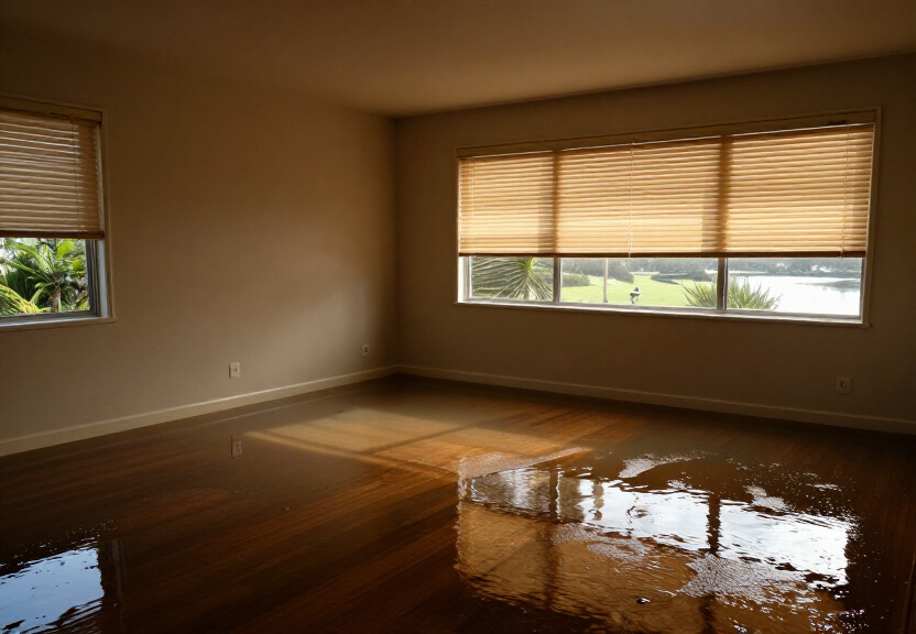 Commercial kitchen in Rozelle with water damage before drying